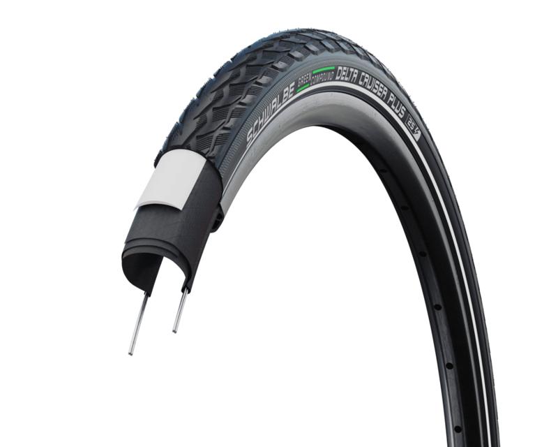 Schwalbe Delta Cruiser Plus 26-inch Tyre in Black/Reflex-2