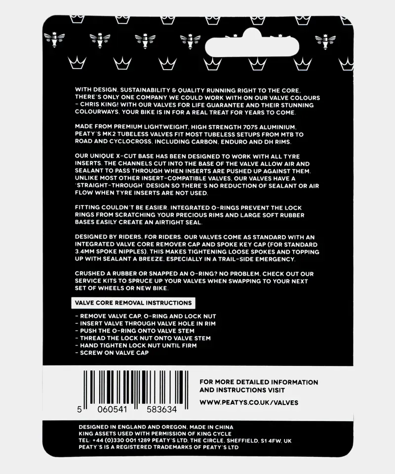 Peaty's X Chris King Tubeless MK2 Valves-2