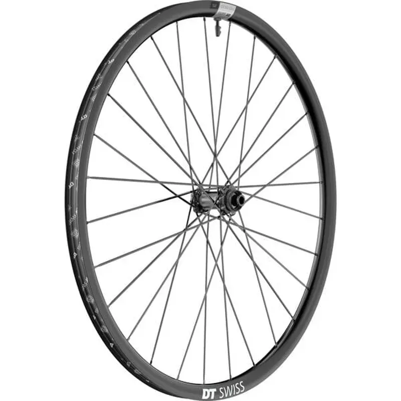 WHEL DT HG18 C DB 110x12 700 FR Black front 700c x 24 mm alloy clincher